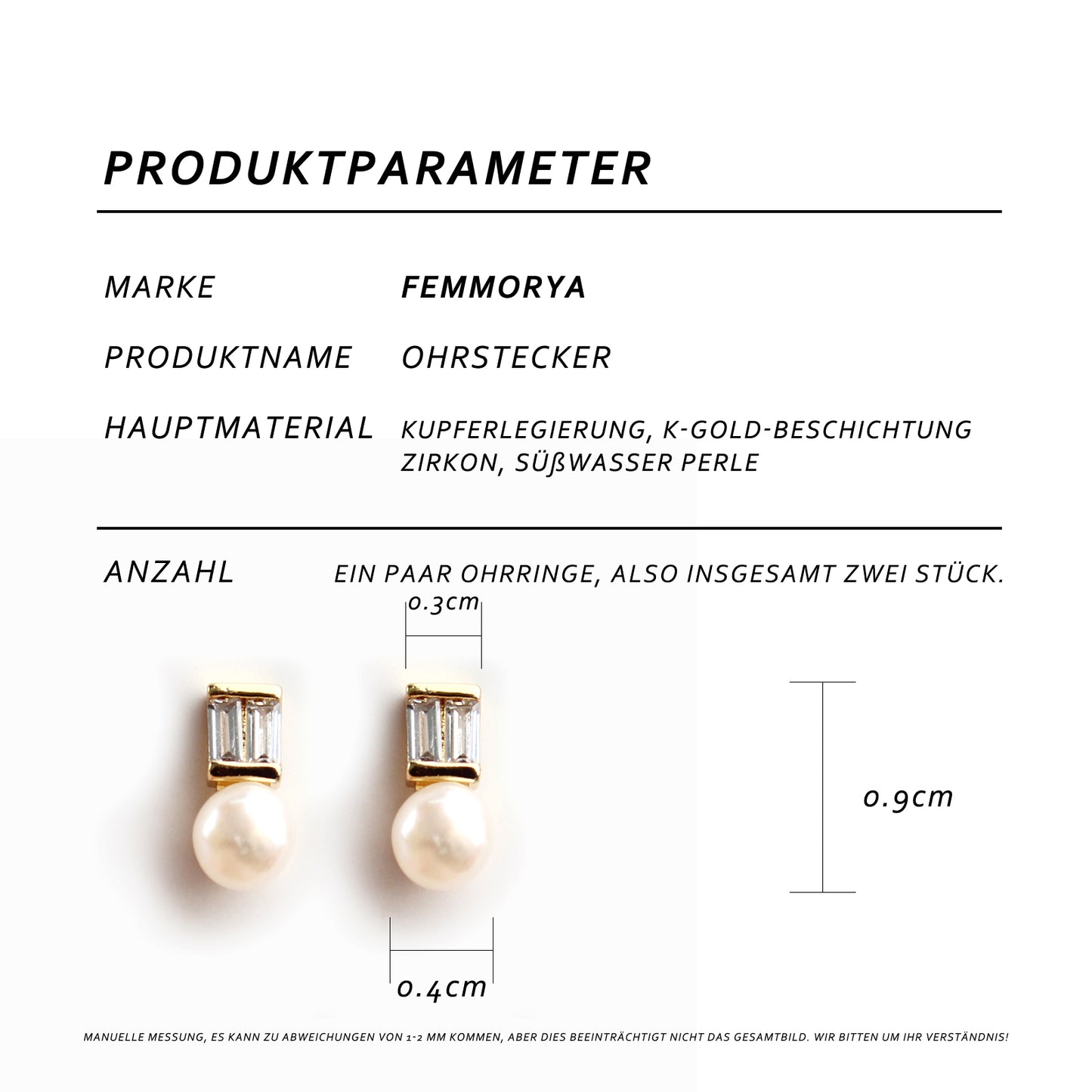 14K Gold-Plated Zirconia and Pearl Stud Earrings with 925 Silver Posts – Elegant Gift-Ready Jewelry for Young Women, Perfect for Parties, Balls and Birthdays
