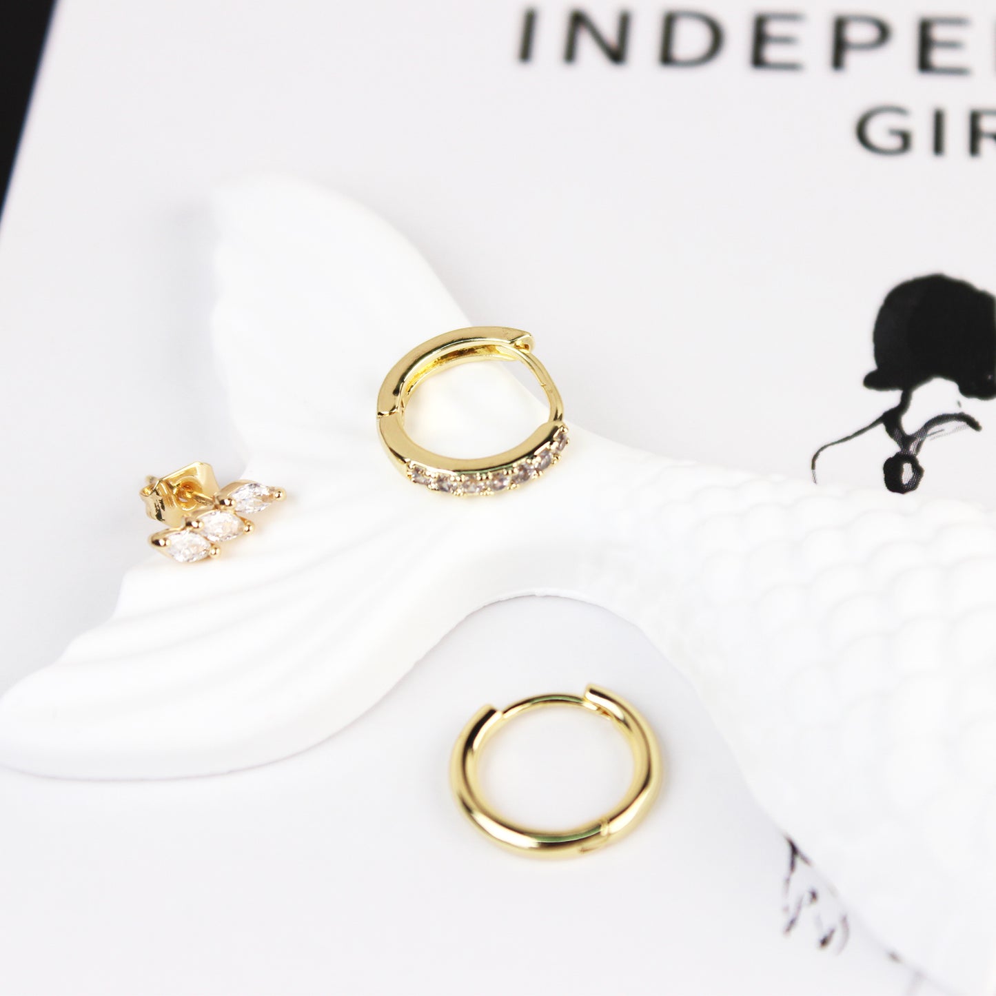 3-Piece Wheat Ear Design Earrings Set 14K Gold Plated with 925 Silver Posts – Elegant Ear Jewelry for Young Women, Ideal for Parties, Balls, Birthdays and Gift Box