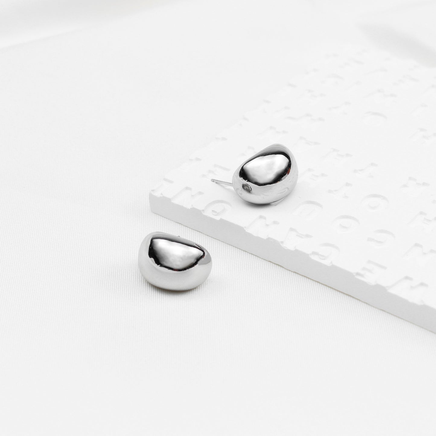 French Half-Hoop Silver Earrings – Polished Minimalist Design with 925 Sterling Silver Posts, Elegant Everyday & Business Style for Women