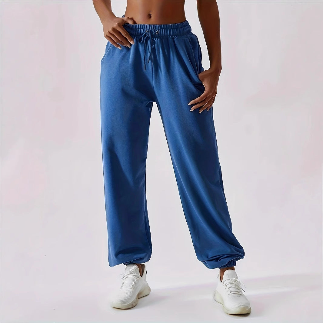 NZ-CO03017006 2025 Spring Thin High Waist Drop Sweatpants Loose Straight Casual Pants Versatile Sweatpants