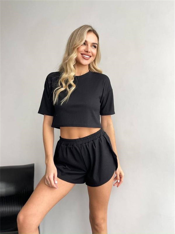 NZ-CO03012001 2025 New Summer Women's Clothing Loose Fashion Sports Two-piece Set