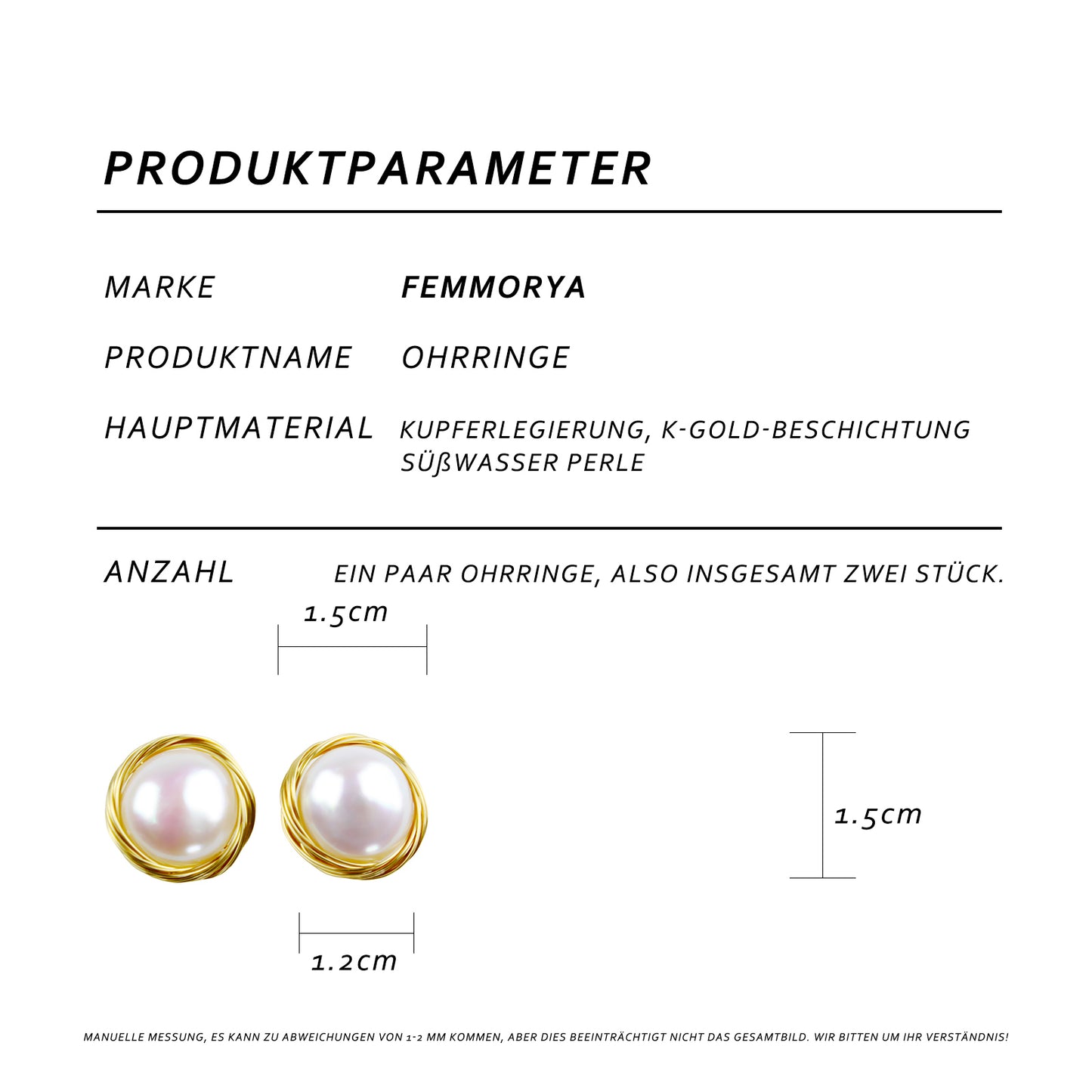 Klassische 14K vergoldete Perlenohrringe mit Drahtwicklung β Antiker Stil, Elegantes & Zeitloses Design