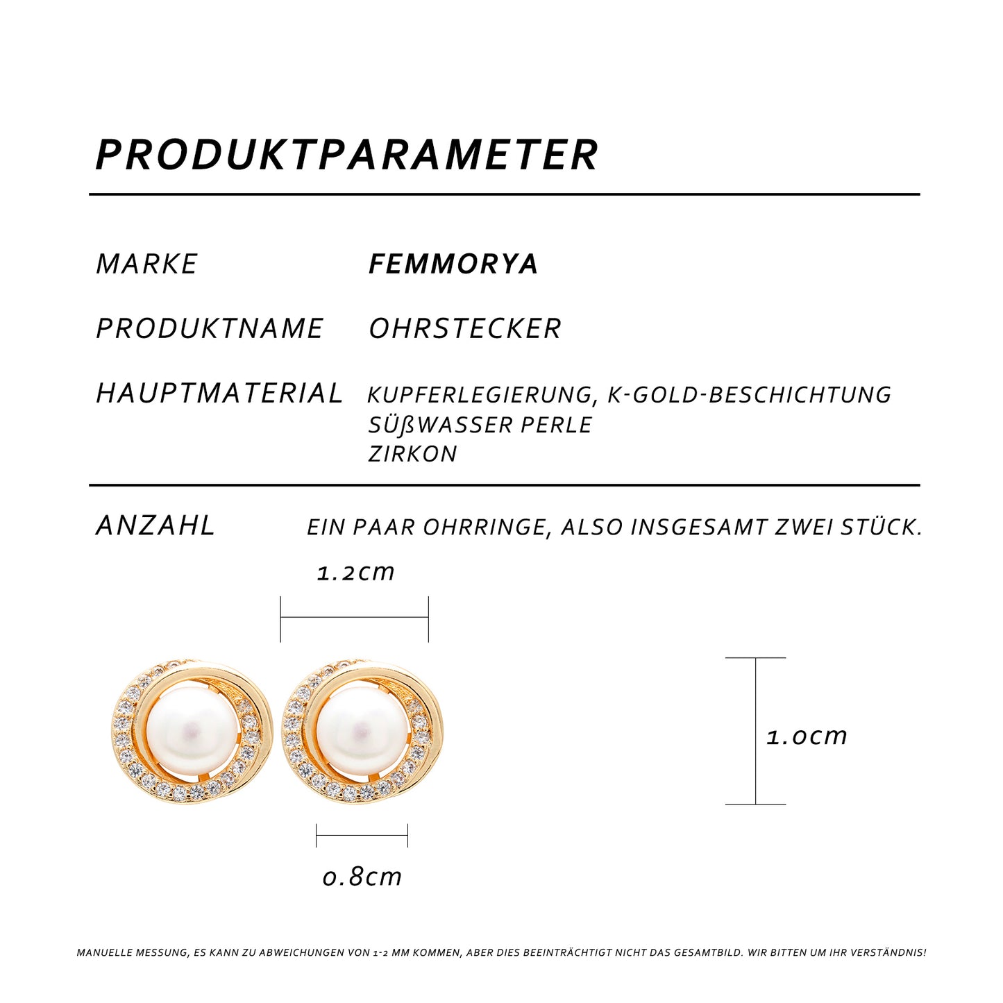 Galaxie-Perlen Ohrstecker – Sternenglanz für dein Outfit ✨🌌