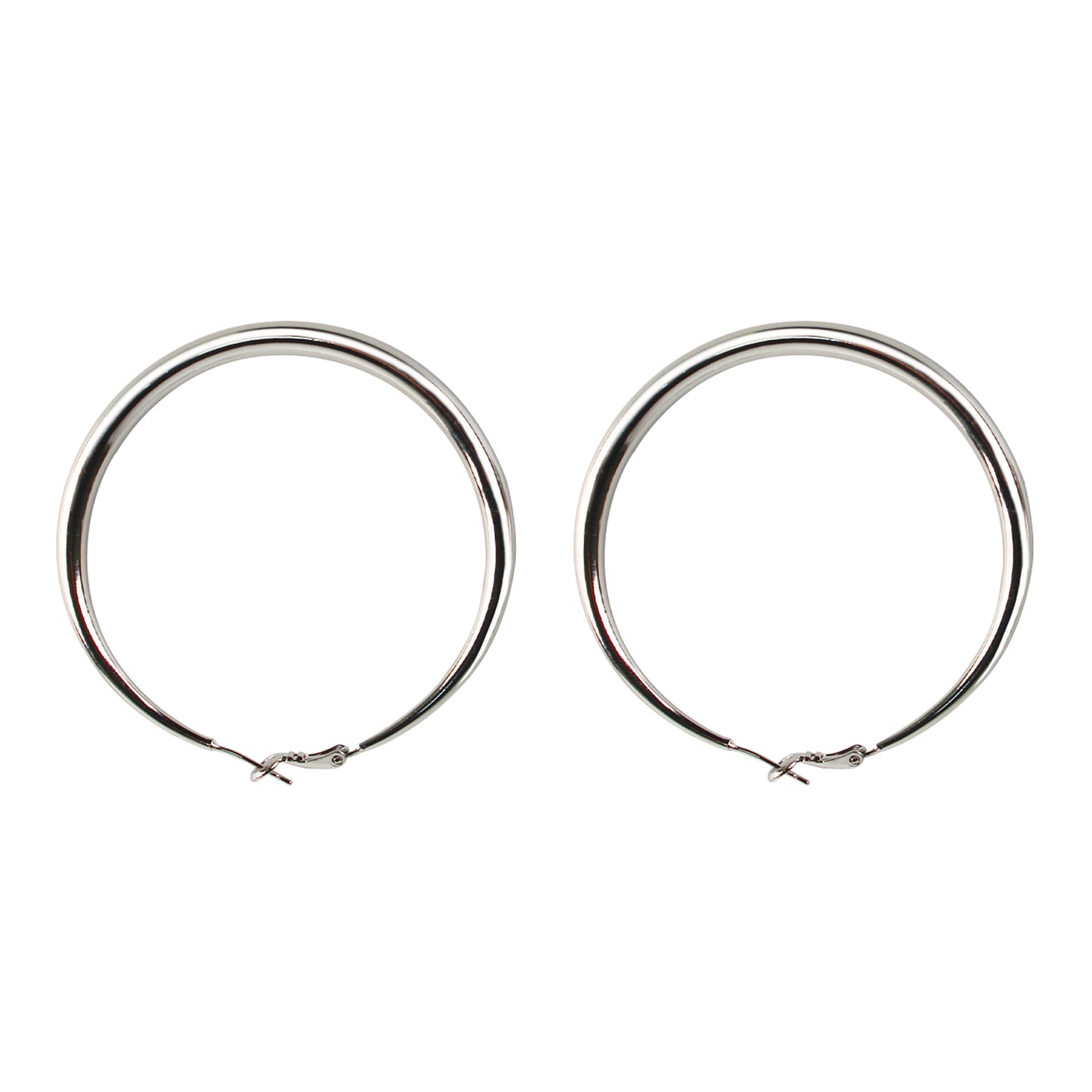 Large Stainless Steel Hoop Earrings with 925 Silver Posts – Bold Ear Jewelry for Young Women, Perfect for Parties, Balls, Birthdays and Gift Box