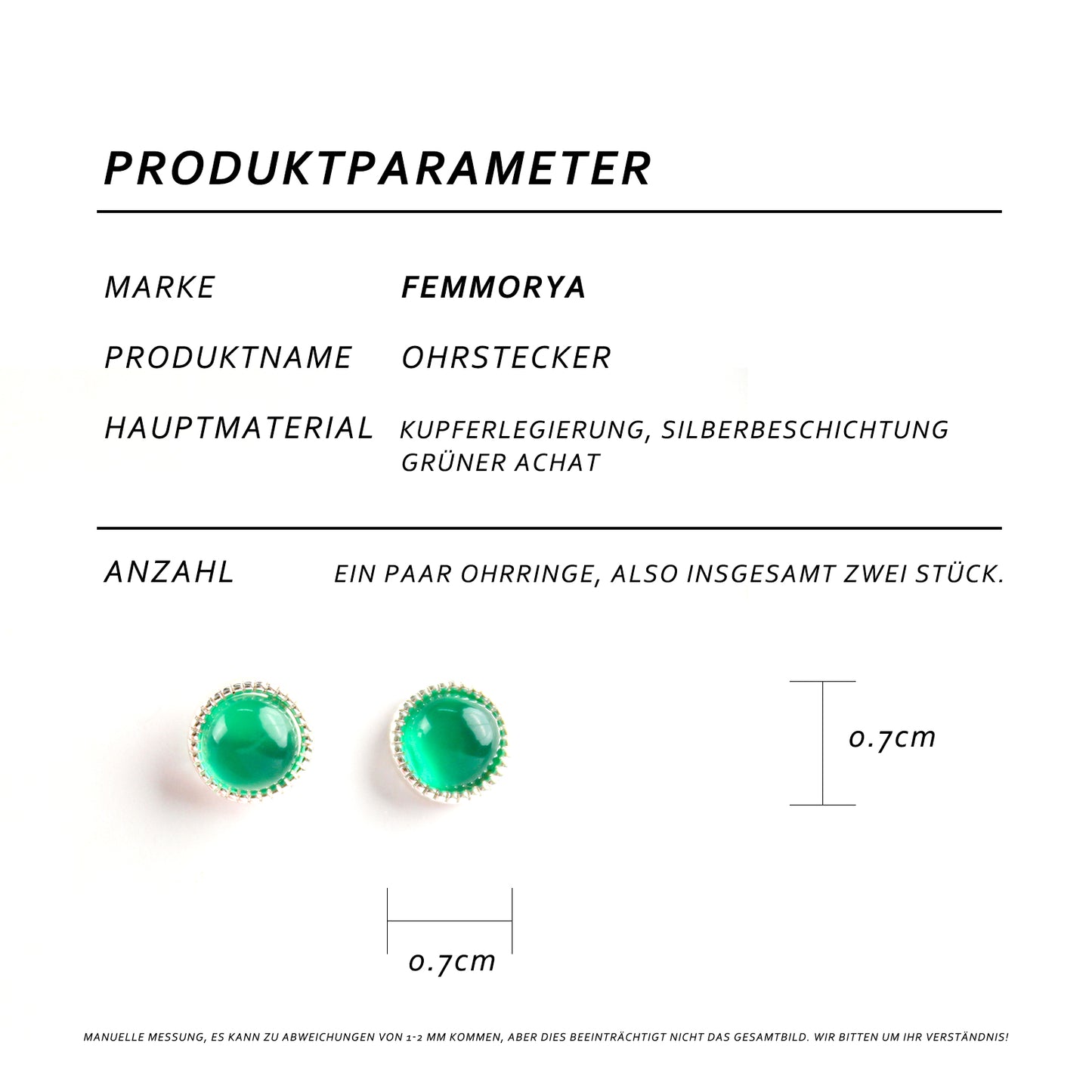 14K Gold-Plated Green Agate Round Earrings with 925 Silver Posts – Elegant Jewelry for Young Women, Perfect for Parties, Balls, Birthdays and Gift Giving
