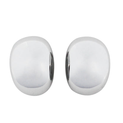 French Half-Hoop Silver Earrings – Polished Minimalist Design with 925 Sterling Silver Posts, Elegant Everyday & Business Style for Women
