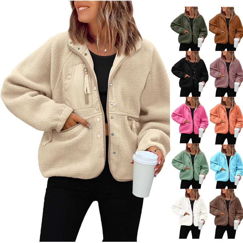 Autumn/Winter Women's Fleece Jacket – Casual Sport Sweatshirt Jacket