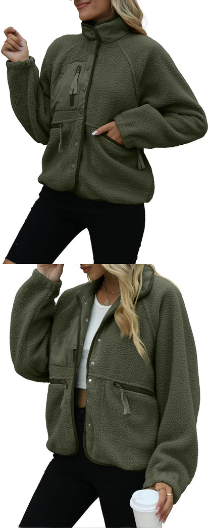 Autumn/Winter Women's Fleece Jacket – Casual Sport Sweatshirt Jacket