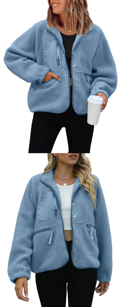 Autumn/Winter Women's Fleece Jacket – Casual Sport Sweatshirt Jacket