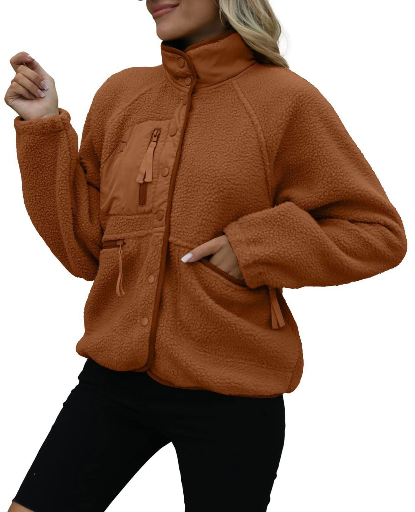 Autumn/Winter Women's Fleece Jacket – Casual Sport Sweatshirt Jacket