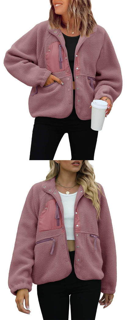 Autumn/Winter Women's Fleece Jacket – Casual Sport Sweatshirt Jacket