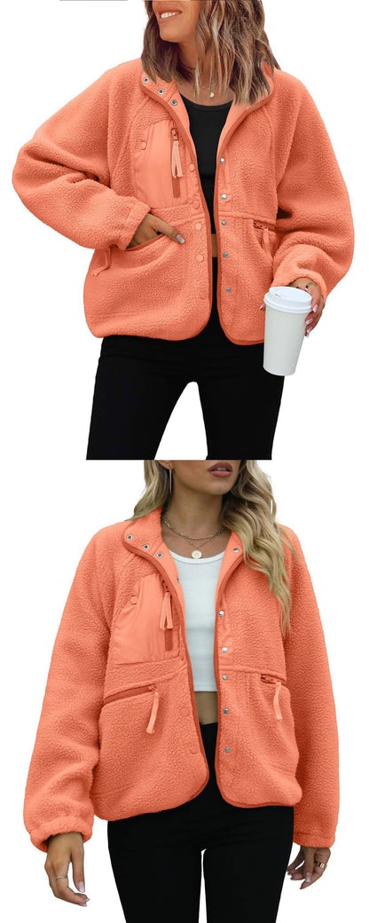 Autumn/Winter Women's Fleece Jacket – Casual Sport Sweatshirt Jacket