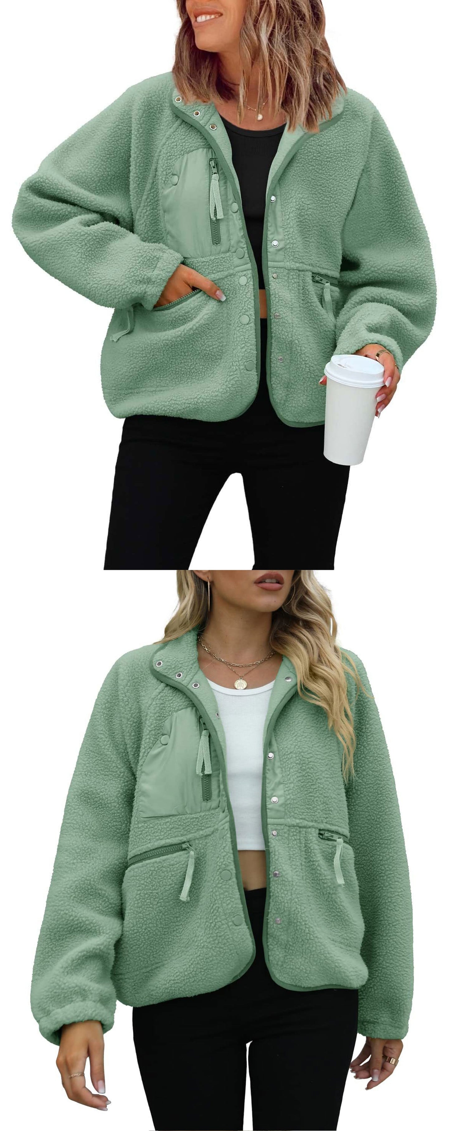 Autumn/Winter Women's Fleece Jacket – Casual Sport Sweatshirt Jacket