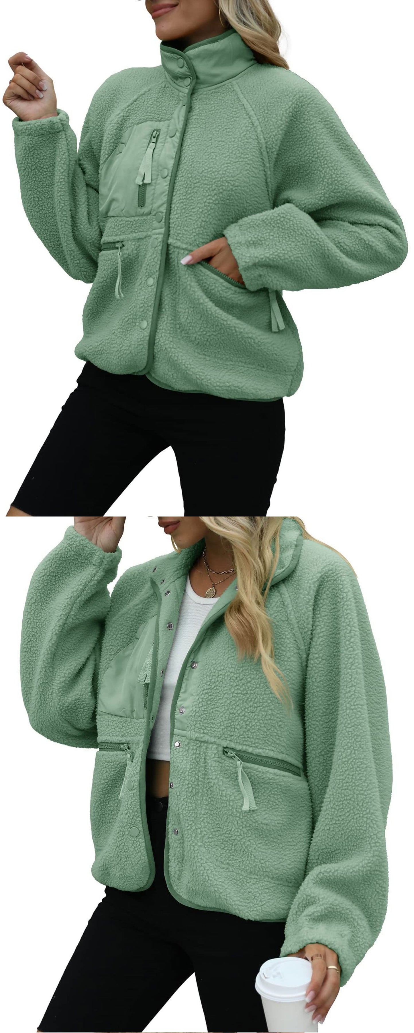 Autumn/Winter Women's Fleece Jacket – Casual Sport Sweatshirt Jacket