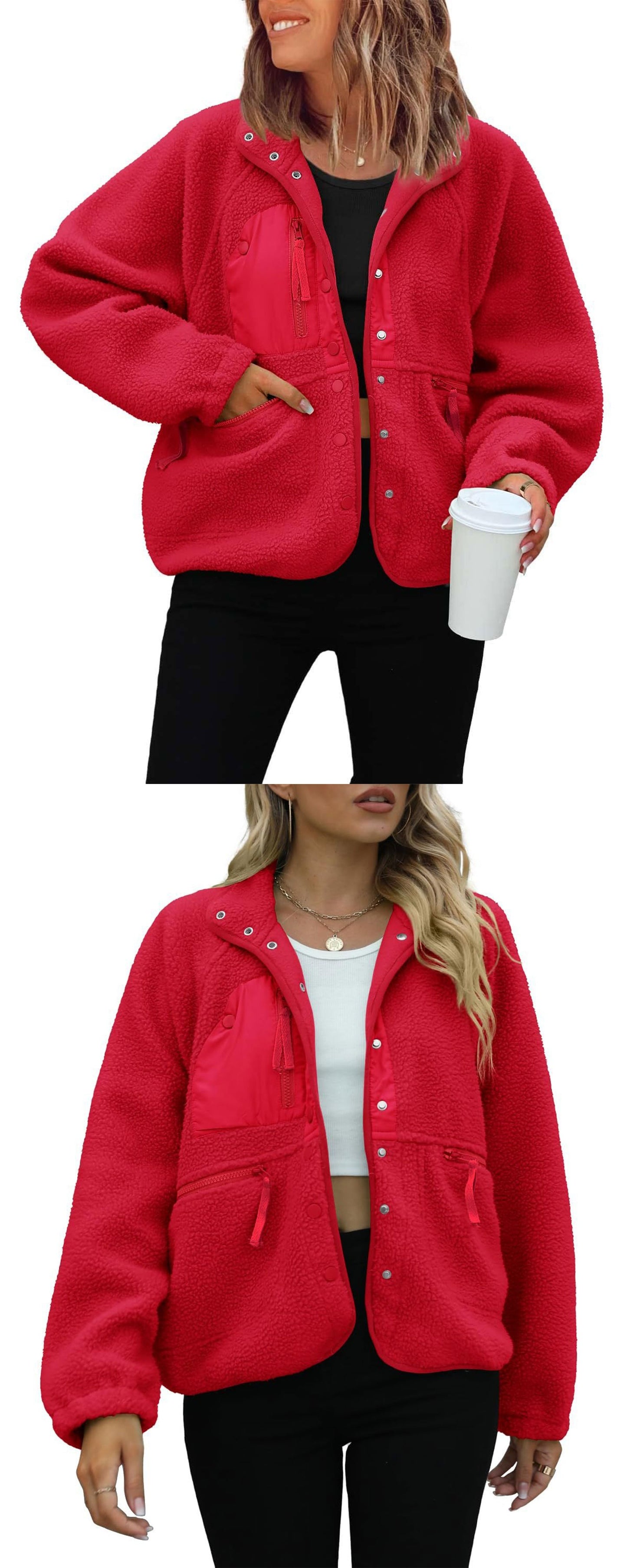 Autumn/Winter Women's Fleece Jacket – Casual Sport Sweatshirt Jacket