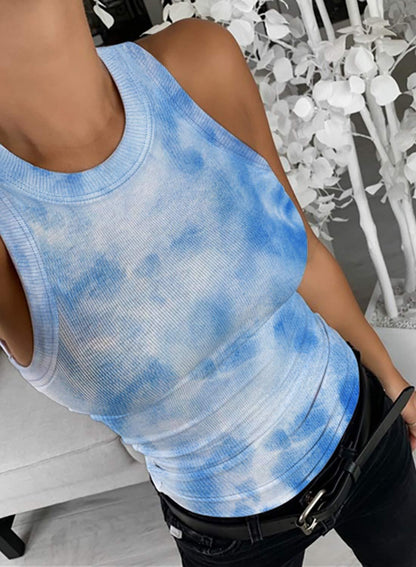 Summer Solid Color Sleeveless Slim Fit Top for Women