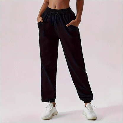 NZ-CO03017006 2025 Spring Thin High Waist Drop Sweatpants Loose Straight Casual Pants Versatile Sweatpants