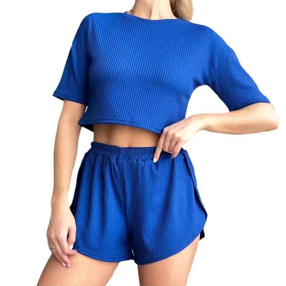 NZ-CO03012001 2025 New Summer Women's Clothing Loose Fashion Sports Two-piece Set