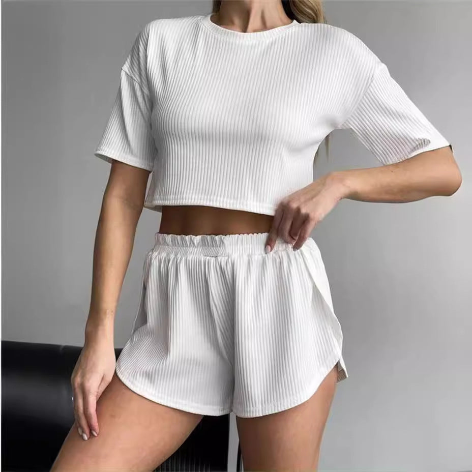 NZ-CO03012001 2025 New Summer Women's Clothing Loose Fashion Sports Two-piece Set