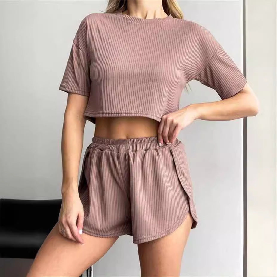 NZ-CO03012001 2025 New Summer Women's Clothing Loose Fashion Sports Two-piece Set