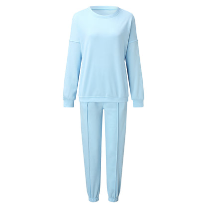 NZ-CO0304013 2025 Spring ebay new women's clothing loose sports and leisure sweater set two-piece set