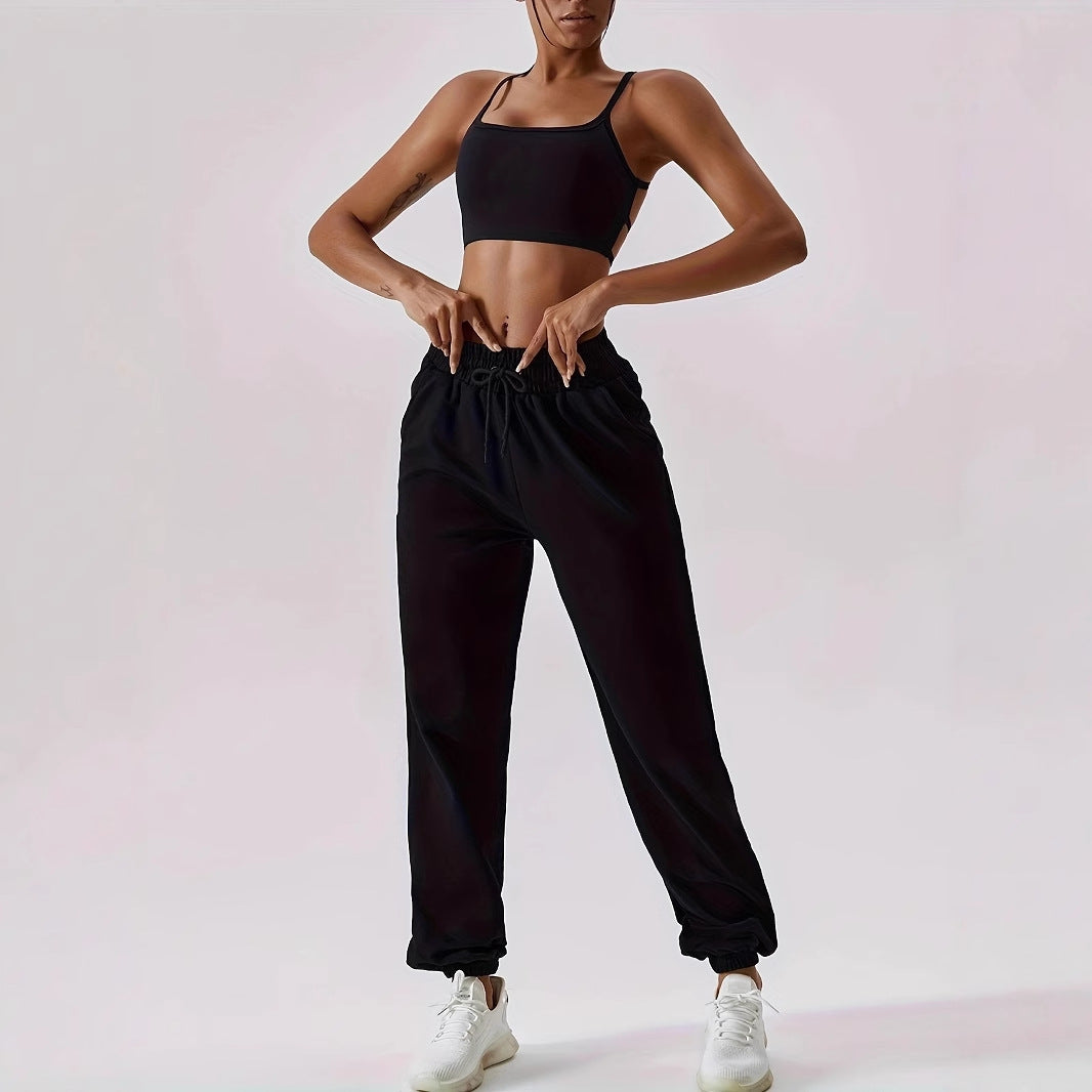 NZ-CO03017006 2025 Spring Thin High Waist Drop Sweatpants Loose Straight Casual Pants Versatile Sweatpants