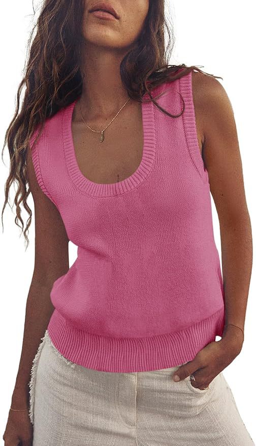 NZ-C00320001 2025 Women's Summer Sweater Vest Sleeveless Ribbed Knitted Vest Going Out for Leisure