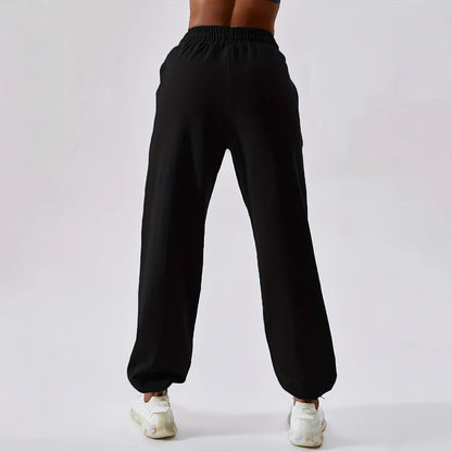 NZ-CO03017006 2025 Spring Thin High Waist Drop Sweatpants Loose Straight Casual Pants Versatile Sweatpants