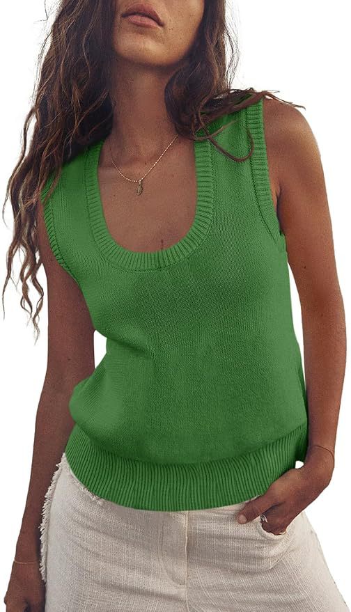 NZ-C00320001 2025 Women's Summer Sweater Vest Sleeveless Ribbed Knitted Vest Going Out for Leisure