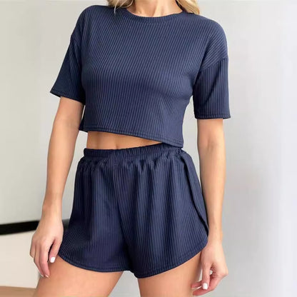NZ-CO03012001 2025 New Summer Women's Clothing Loose Fashion Sports Two-piece Set