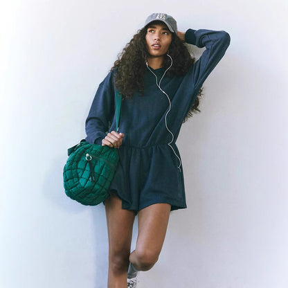TZ-CO03017007 New Lazy Simple Sports Women's Clothing Solid Color Hooded Halter Loose Casual Shorts onesie