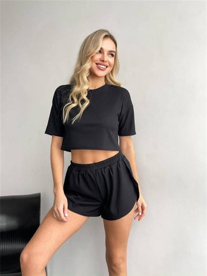 NZ-CO03012001 2025 New Summer Women's Clothing Loose Fashion Sports Two-piece Set