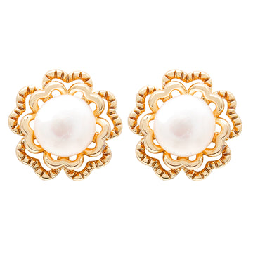 Licht & Schatten Rose Perlenohrringe – Elegante Blüten mit schimmernder Perle 🌹✨