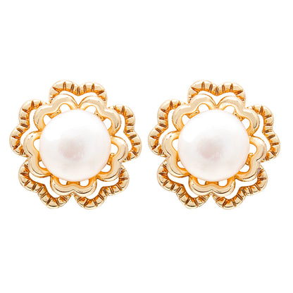 Licht & Schatten Rose Perlenohrringe – Elegante Blüten mit schimmernder Perle 🌹✨