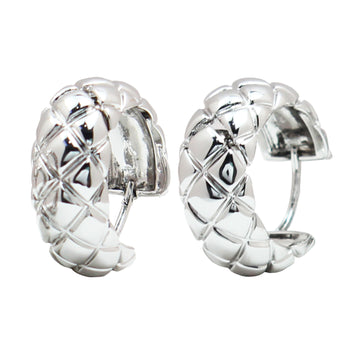 Large Silver Rhombus Hoop Earrings – 1.8 cm Geometric Design for Women, Ideal for Everyday & Special Occasions