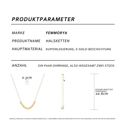 Gold-Plated Titanium Steel Necklace for Women – Minimalist Geometric Cubes, Delicate Chain, Ideal for Everyday & Special Occasions