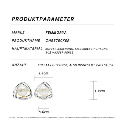 Minimalistische Dreieck-Perlenohrringe – Klar, ruhig, modern.
