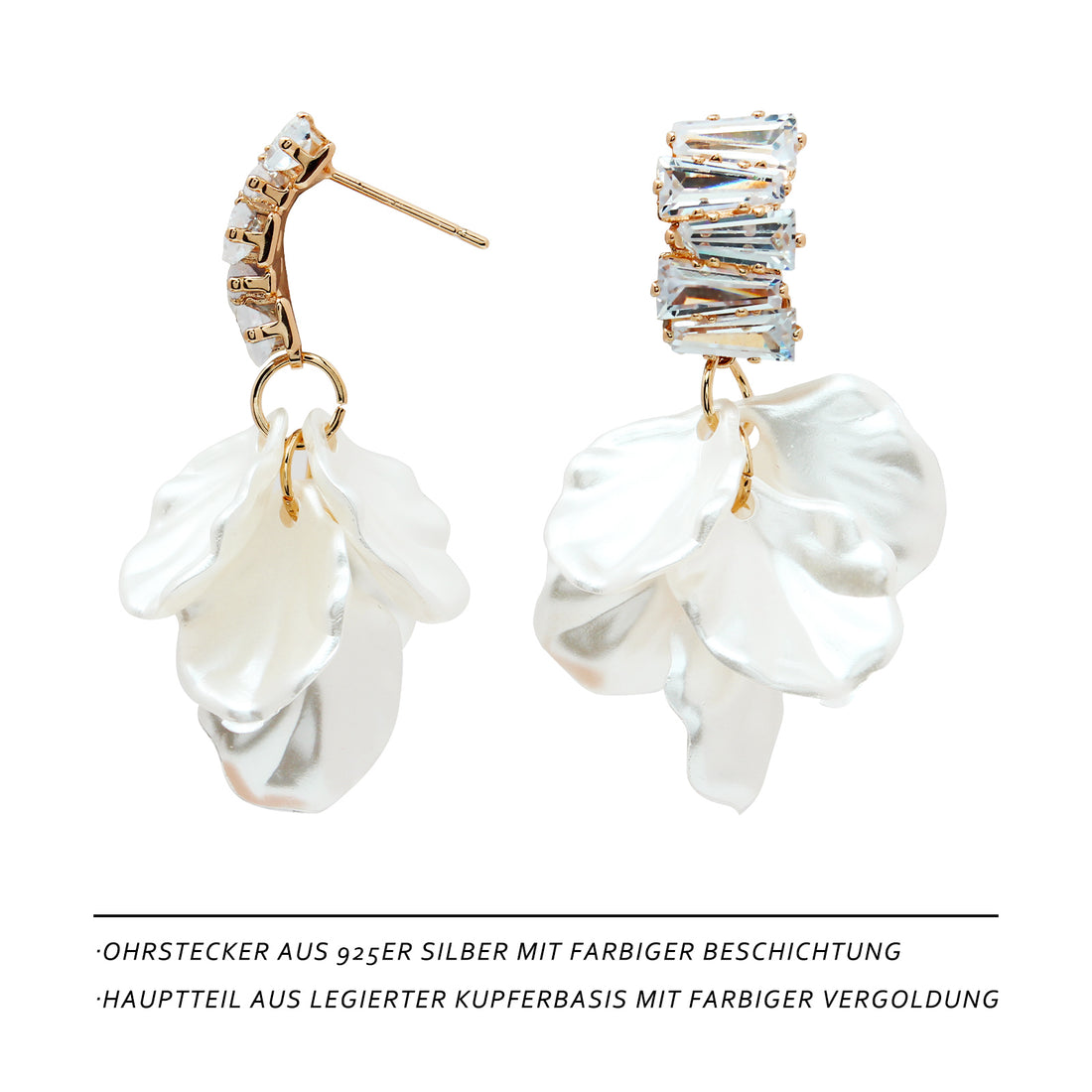 Elegant Shell-Inspired Drop Earrings – Lightweight Resin Design with 925 Silver Posts, Perfect for Everyday, Office & Special Occasions