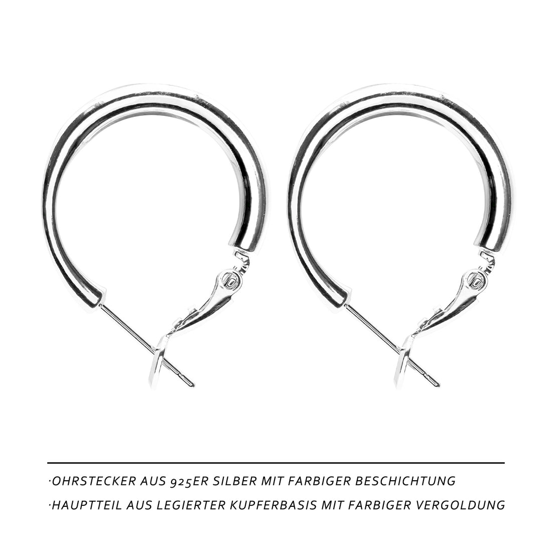 Minimalistic Silver Stud Earrings – Glossy Polished Circles with Flat Front, 925 Silver Pin, for Everyday & Office