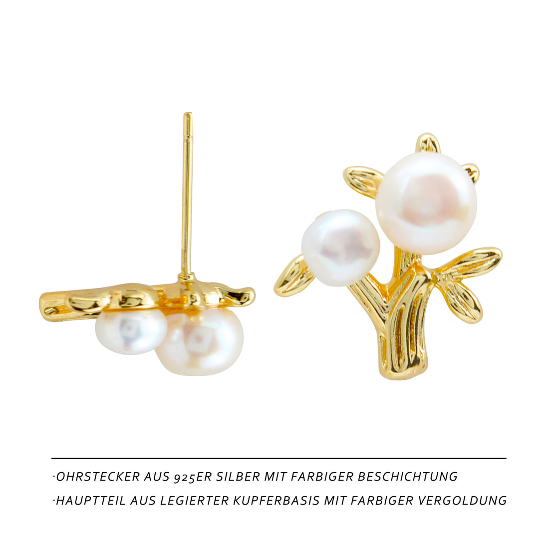 Süße Perlenohrringe im Ast-Design – Für junge Frauen & Teenager